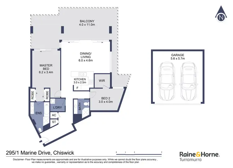 Floorplan of Homely apartment listing, 295/1 Marine Drive, Chiswick NSW 2046