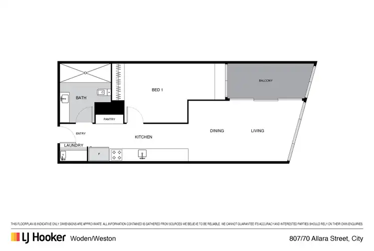 Floorplan of Homely unit listing, 807/70 Allara Street, City ACT 2601