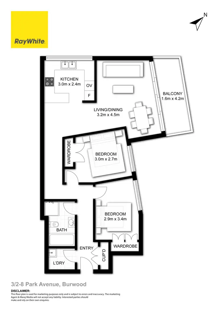 Floorplan of Homely house listing, 3/2-8 Park Avenue, Burwood NSW 2134