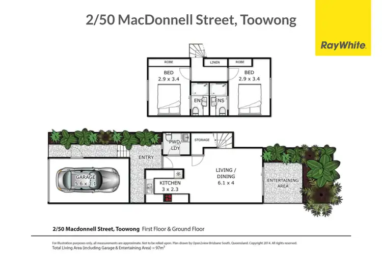 Floorplan of Homely unit listing, 2/50 MacDonnell Street, Toowong QLD 4066