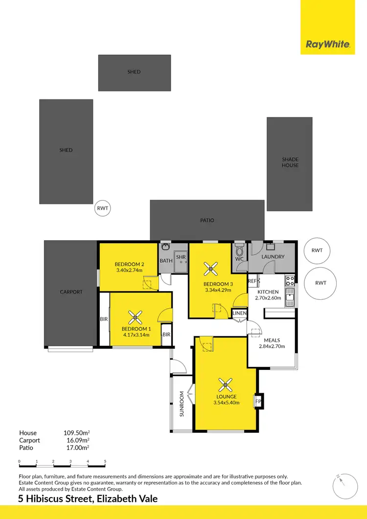 Floorplan of Homely house listing, 5 Hibiscus Street, Elizabeth Vale SA 5112