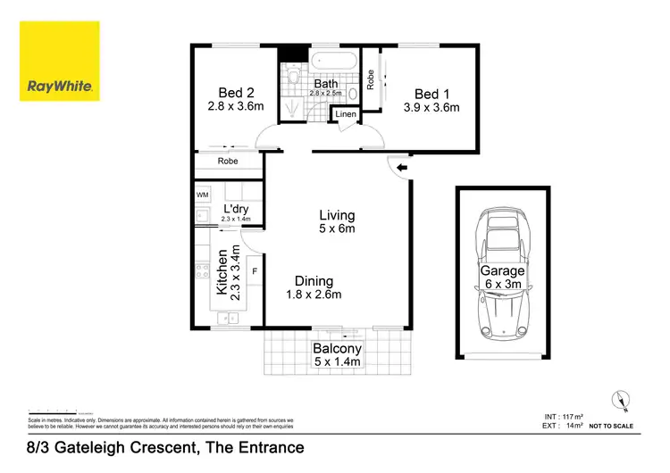 Floorplan of Homely apartment listing, 8/3 Gateleigh Crescent, The Entrance NSW 2261