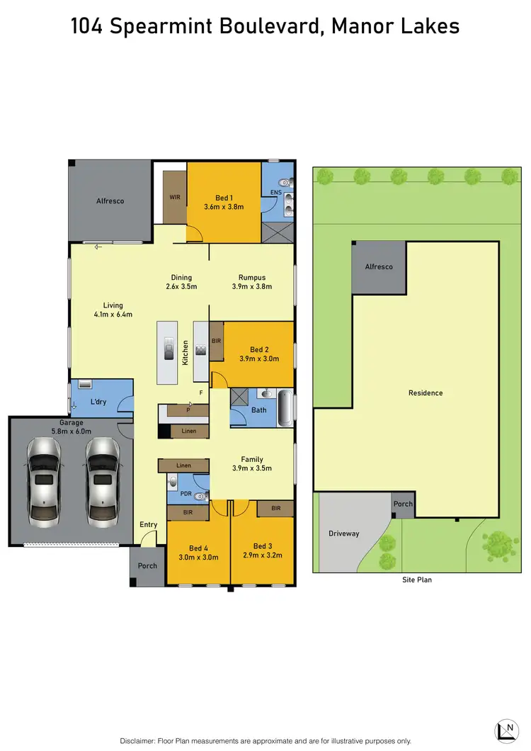 Floorplan of Homely house listing, 104 Spearmint Boulevard, Manor Lakes VIC 3024