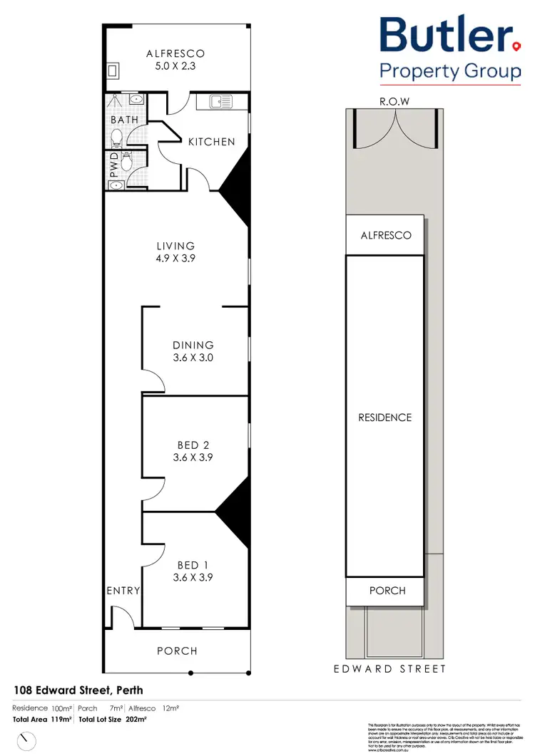 Floorplan of Homely house listing, 108 Edward Street, Perth WA 6000