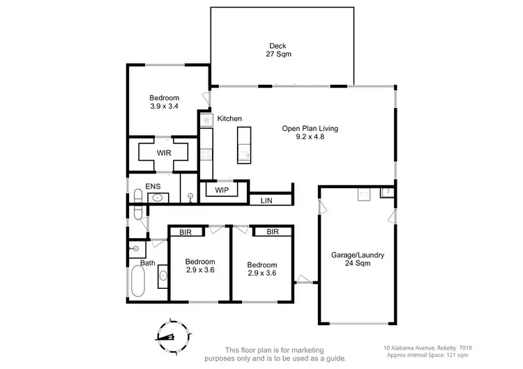 Floorplan of Homely house listing, 10 Alabama Avenue, Rokeby TAS 7019