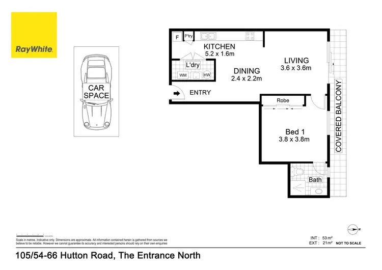 Floorplan of Homely unit listing, 105/54-66 Hutton Road, The Entrance North NSW 2261