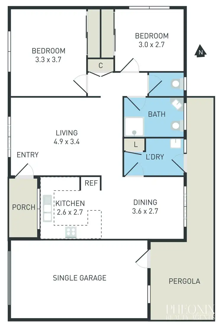 Floorplan of Homely house listing, 2/14 Moreton Court, Hoppers Crossing VIC 3029