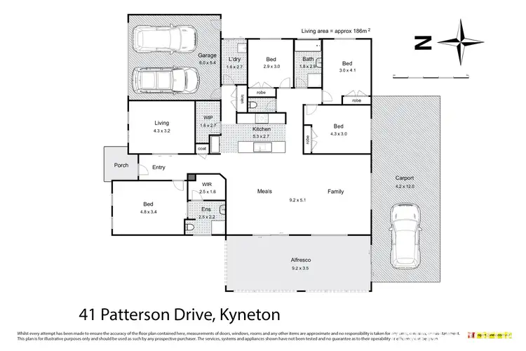 Floorplan of Homely house listing, 41 Patterson Drive, Kyneton VIC 3444