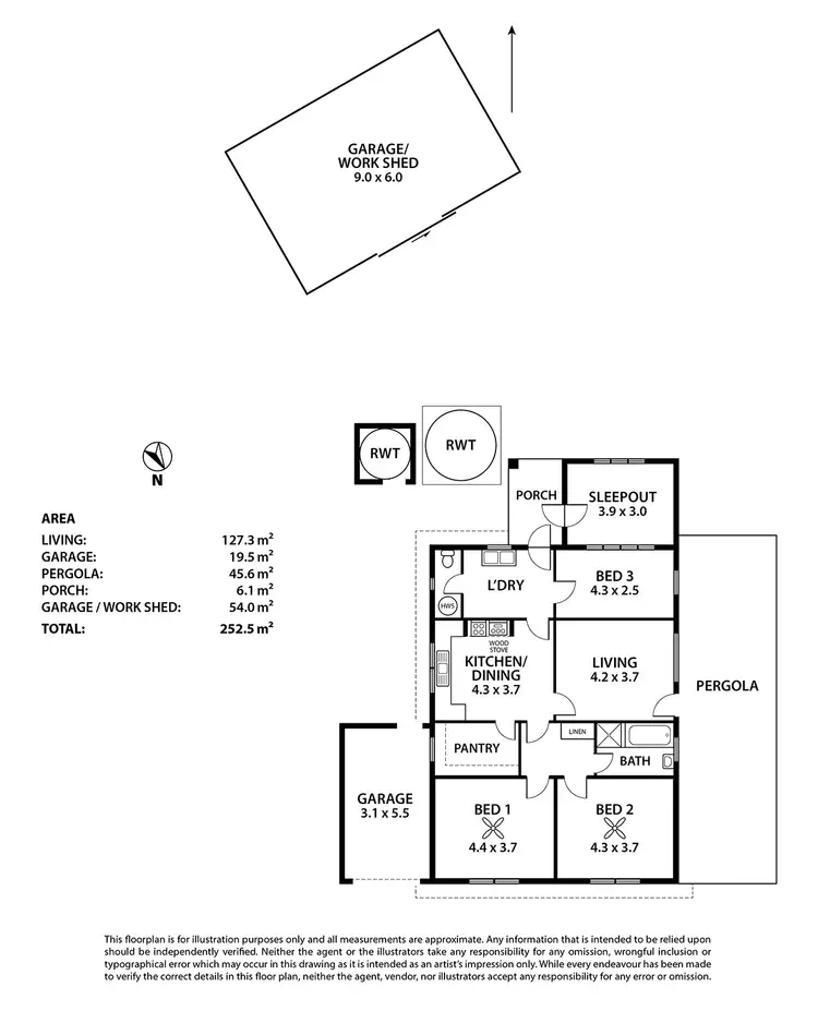 Floorplan of Homely rural property listing, 247 Markaranka Road, Taylorville SA 5330
