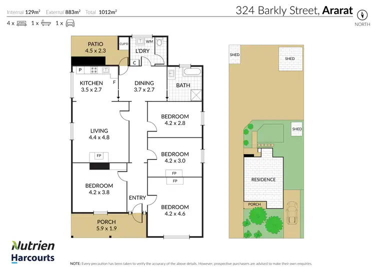 Floorplan of Homely house listing, 324 Barkly Street, Ararat VIC 3377