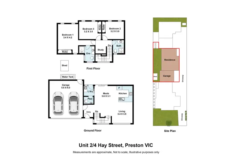 Floorplan of Homely townhouse listing, 2/4 Hay Street, Preston VIC 3072