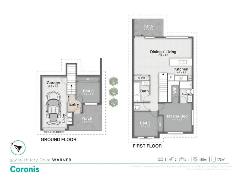 Floorplan of Homely townhouse listing, 35/40 Hillary Dr, Warner QLD 4500