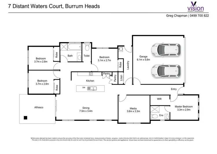 Floorplan of Homely house listing, 7 Distant Waters Court, Burrum Heads QLD 4659