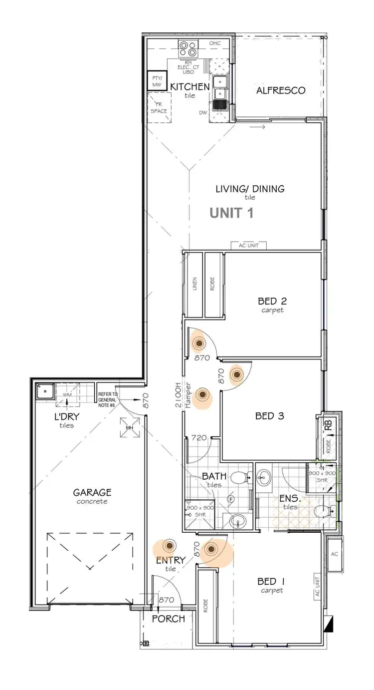 Floorplan of Homely semi-detached listing, 1/7 Umair Street, Waterford QLD 4133
