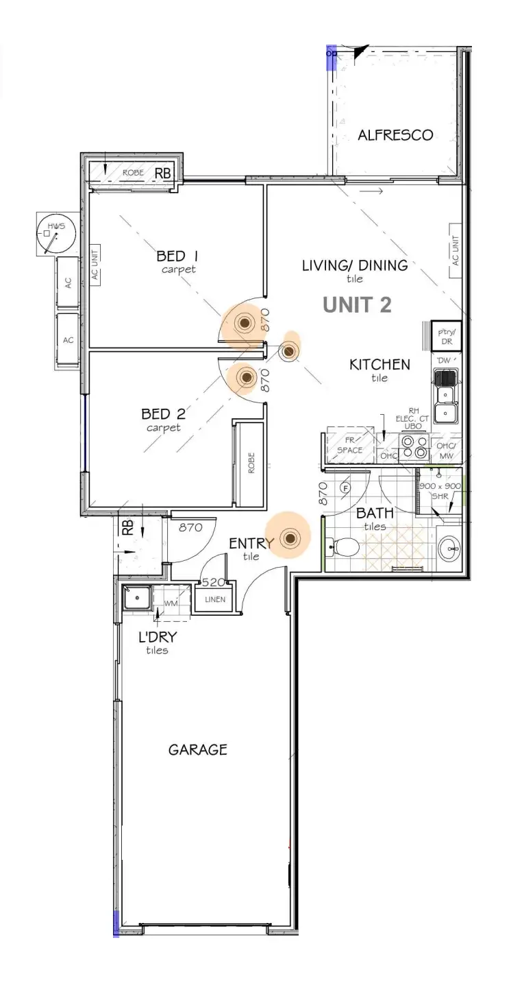 Floorplan of Homely semi-detached listing, 2/7 Umair Street, Waterford West QLD 4133