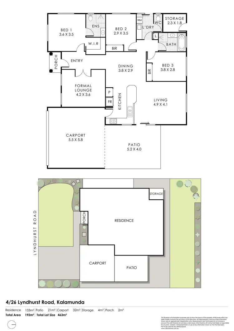 Floorplan of Homely villa listing, 4/26 Lyndhurst Road, Kalamunda WA 6076