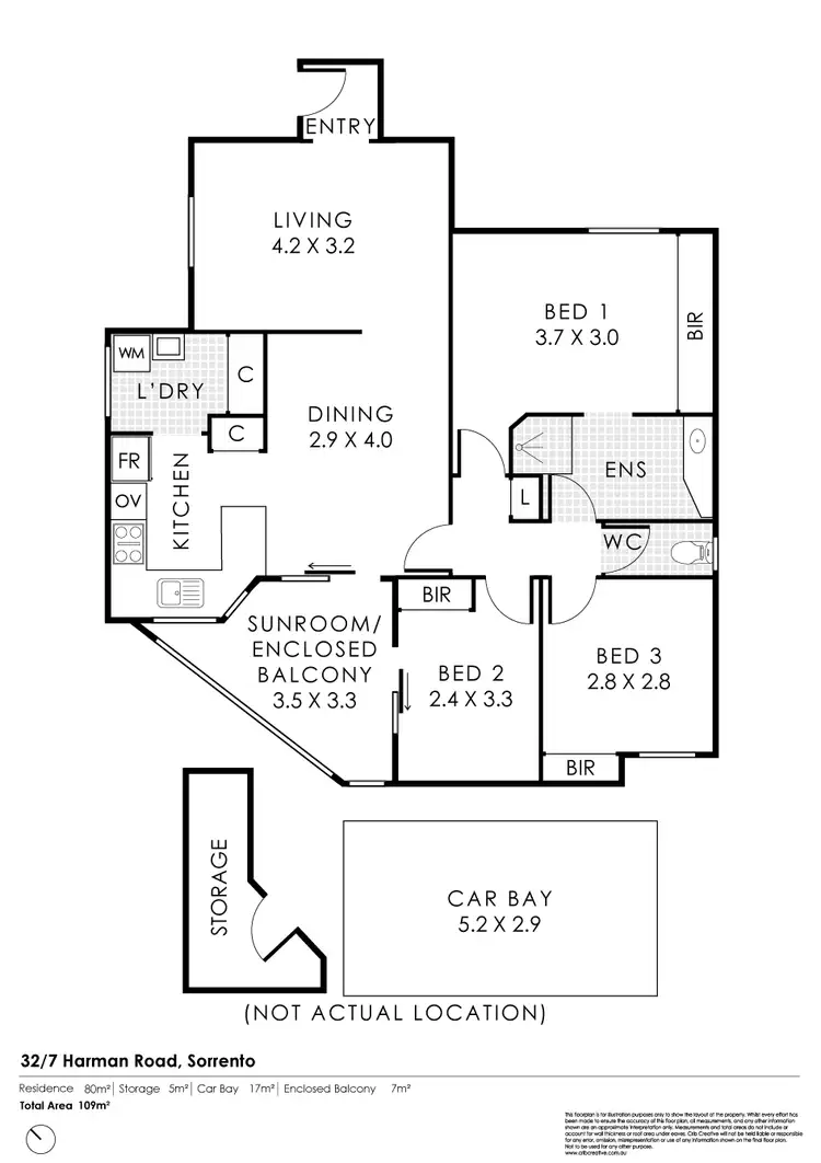 Floorplan of Homely villa listing, 32/7 Harman Road, Sorrento WA 6020