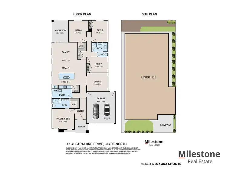 Floorplan of Homely house listing, 46 Australorp Drive, Clyde North VIC 3978