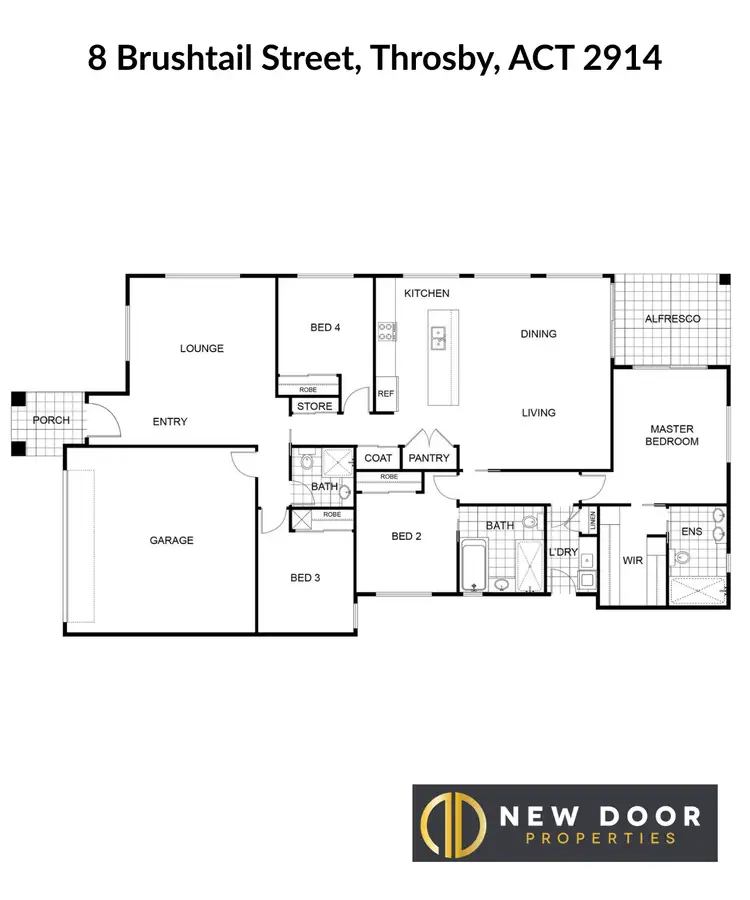 Floorplan of Homely house listing, 8 Brushtail Street, Throsby ACT 2914