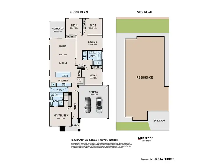 Floorplan of Homely house listing, 16 Champion Street, Clyde North VIC 3978