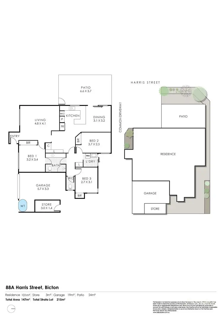 Floorplan of Homely villa listing, 88A Harris Street, Bicton WA 6157
