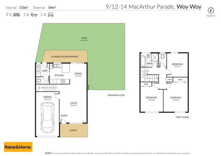 Floorplan of Homely townhouse listing, 9/12-14 Macarthur Parade, Woy Woy NSW 2256