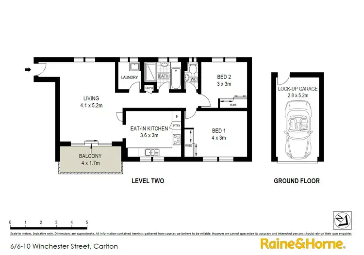 Floorplan of Homely unit listing, 6/6 Winchester Street, Carlton NSW 2218