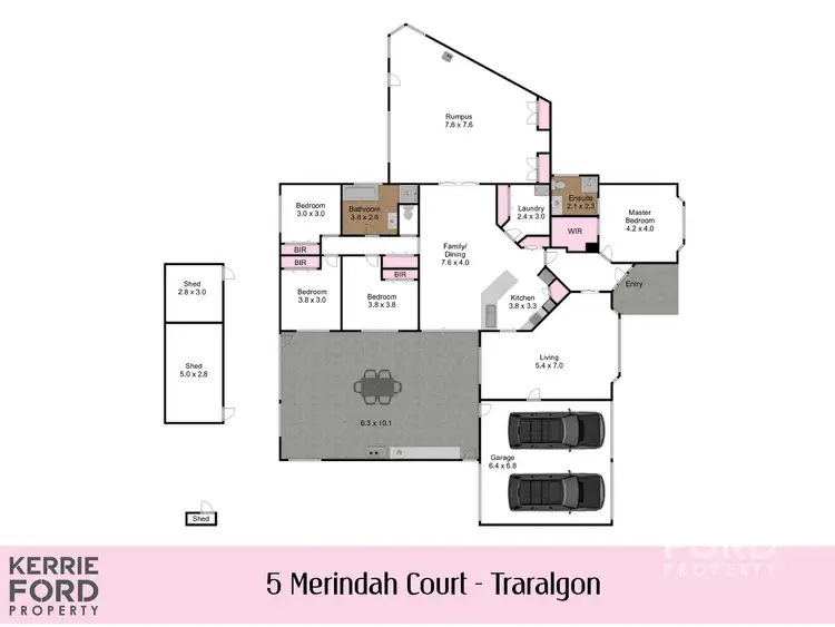 Floorplan of Homely house listing, 5 Merindah Court, Traralgon VIC 3844