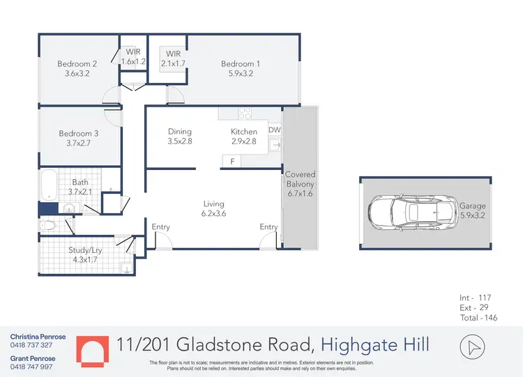 Floorplan of Homely unit listing, 11/201 Gladstone Road, Highgate Hill QLD 4101