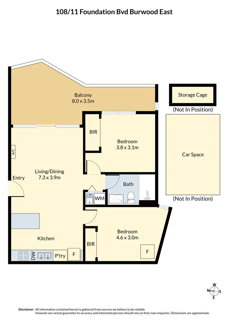 Floorplan of Homely apartment listing, 108/11 Foundation Boulevard, Burwood East VIC 3151