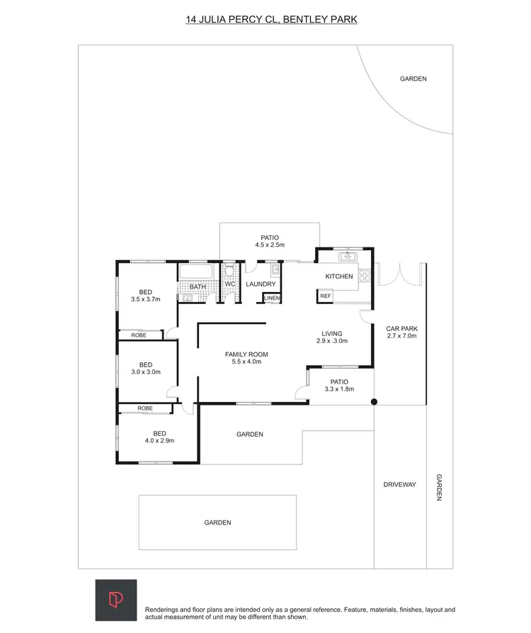 Floorplan of Homely house listing, 14 Julia Percy Close, Bentley Park QLD 4869