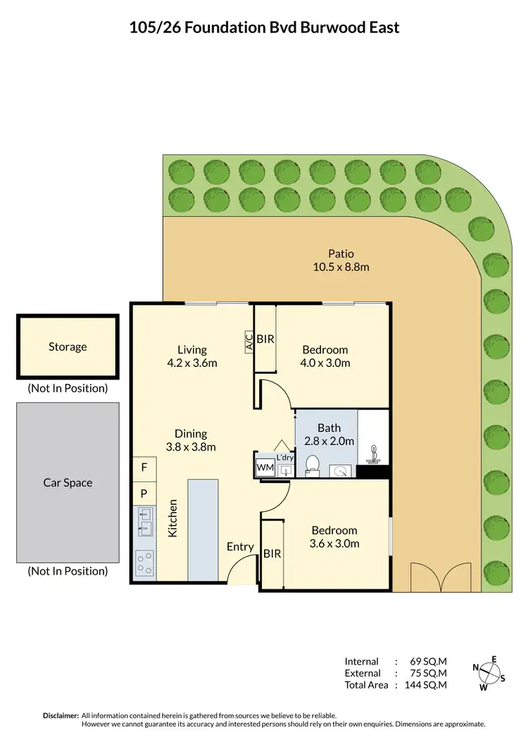 Floorplan of Homely apartment listing, 105/26 Foundation Boulevard, Burwood East VIC 3151