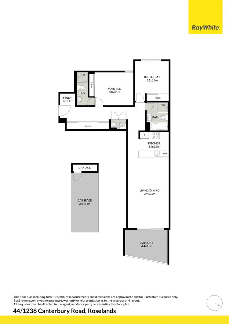 Floorplan of Homely apartment listing, 44/1236-1244 Canterbury Road, Roselands NSW 2196