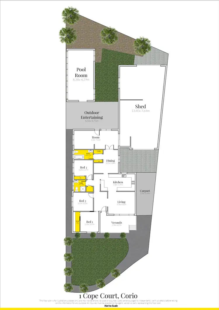 Floorplan of Homely house listing, 1 Cope Court, Corio VIC 3214