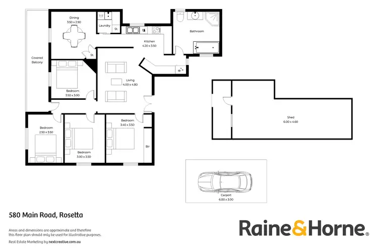 Floorplan of Homely house listing, 580 Main Road, Rosetta TAS 7010