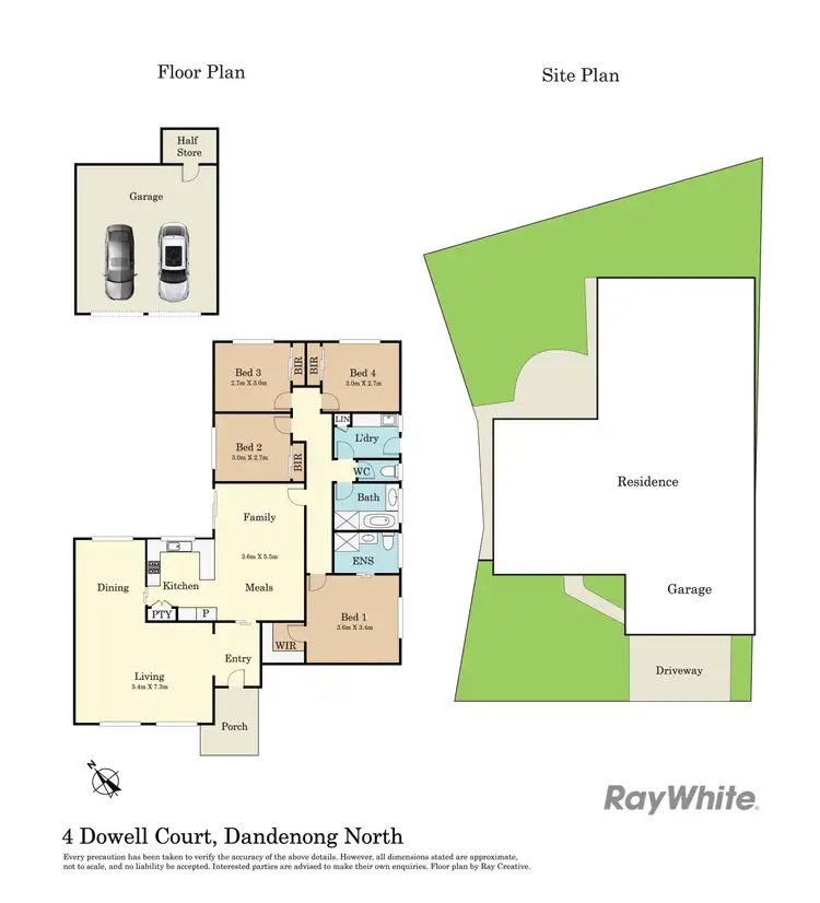 Floorplan of Homely house listing, 4 Dowell Court, Dandenong North VIC 3175
