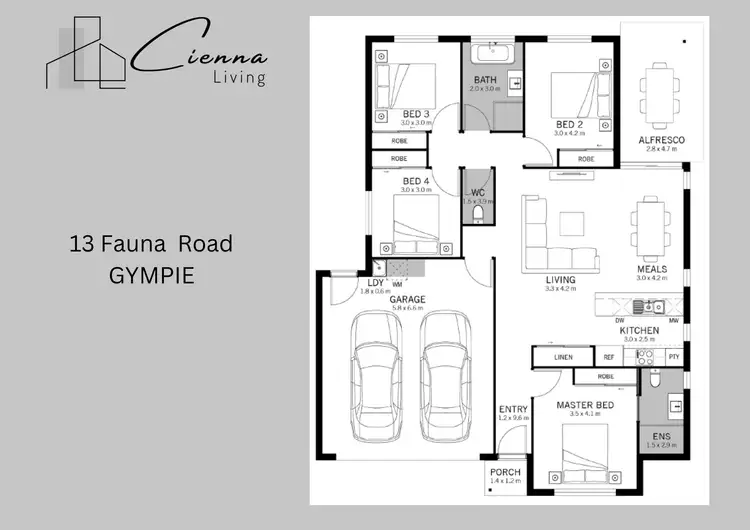 Floorplan of Homely house listing, 13 Fauna Rd, Gympie QLD 4570