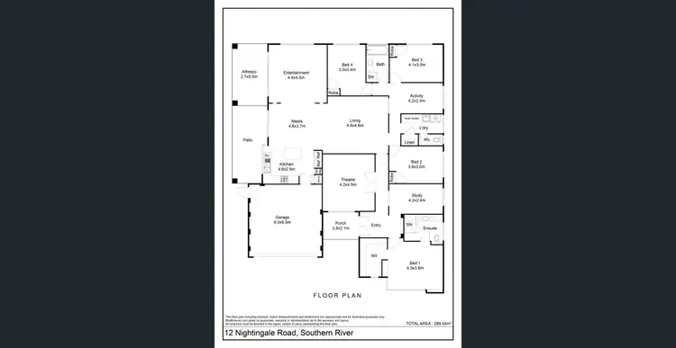 Floorplan of Homely house listing, 12 Nightingale Road, Southern River WA 6110