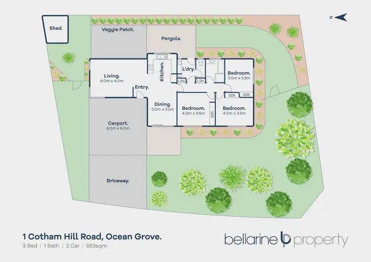 Floorplan of Homely house listing, 1 Cotham Hill Road, Ocean Grove VIC 3226