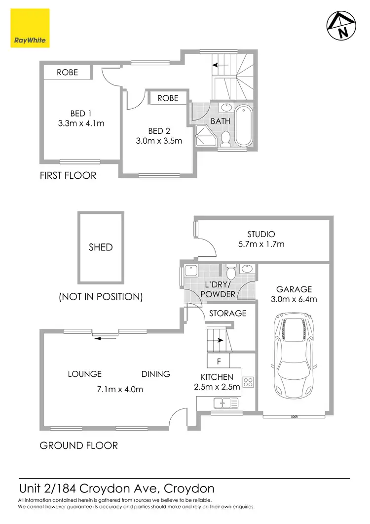 Floorplan of Homely townhouse listing, 2/184 Croydon Avenue, Croydon Park NSW 2133