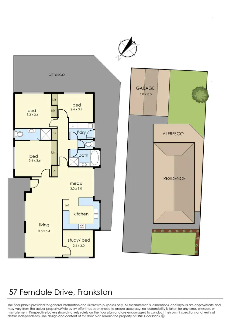Floorplan of Homely house listing, 57 Ferndale Drive, Frankston VIC 3199