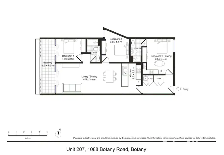 Floorplan of Homely apartment listing, 207/6 Bay Street, Botany NSW 2019