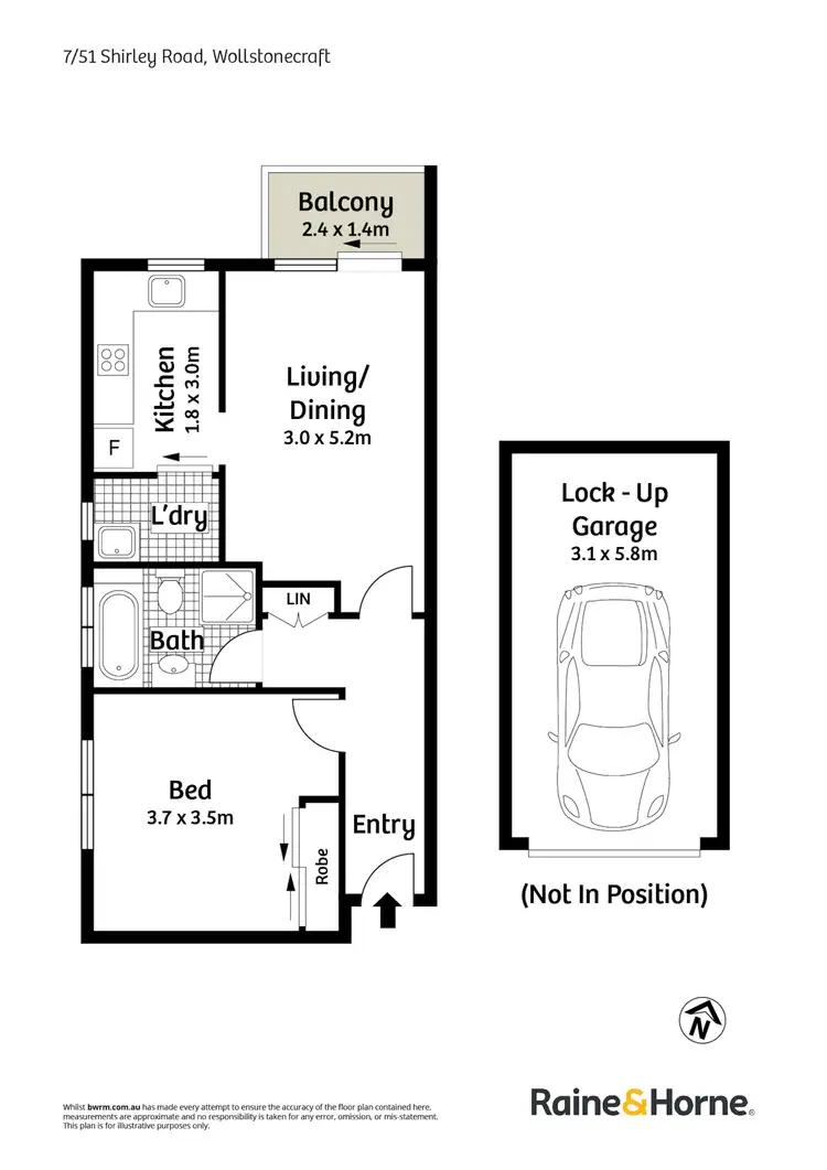 Floorplan of Homely apartment listing, 7/51 Shirley Road, Wollstonecraft NSW 2065