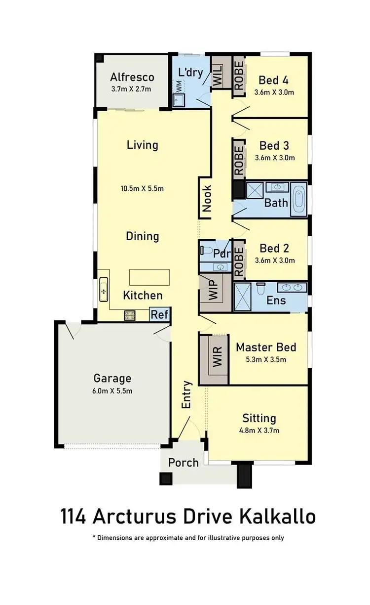 Floorplan of Homely house listing, 114 ARCTURUS DRIVE, Kalkallo VIC 3064