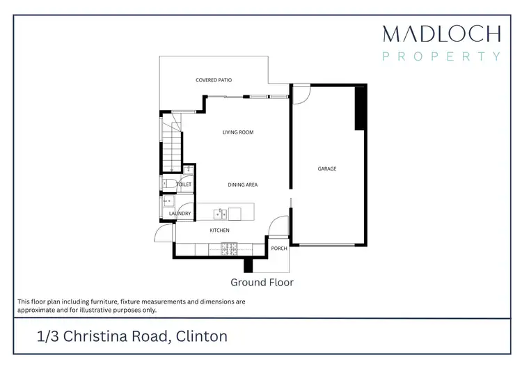Floorplan of Homely townhouse listing, 1/3 Christina Road, Clinton QLD 4680