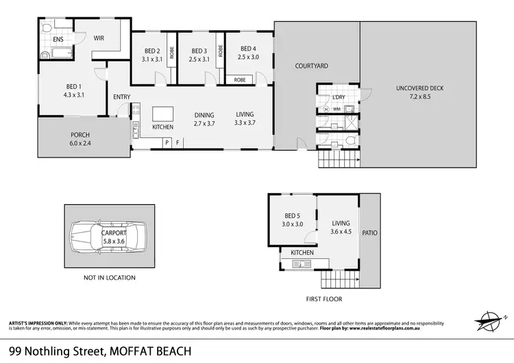 Floorplan of Homely house listing, 99 Nothling Street, Moffat Beach QLD 4551