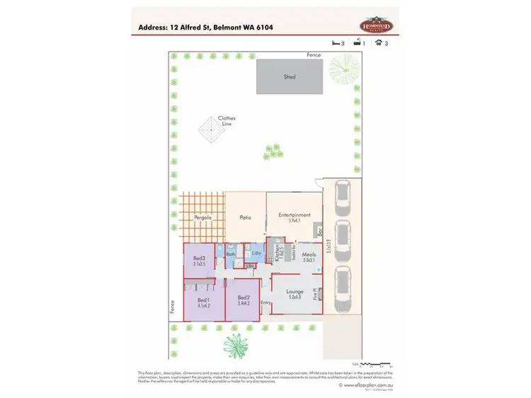 Floorplan of Homely house listing, 12 Alfred Street, Belmont WA 6104