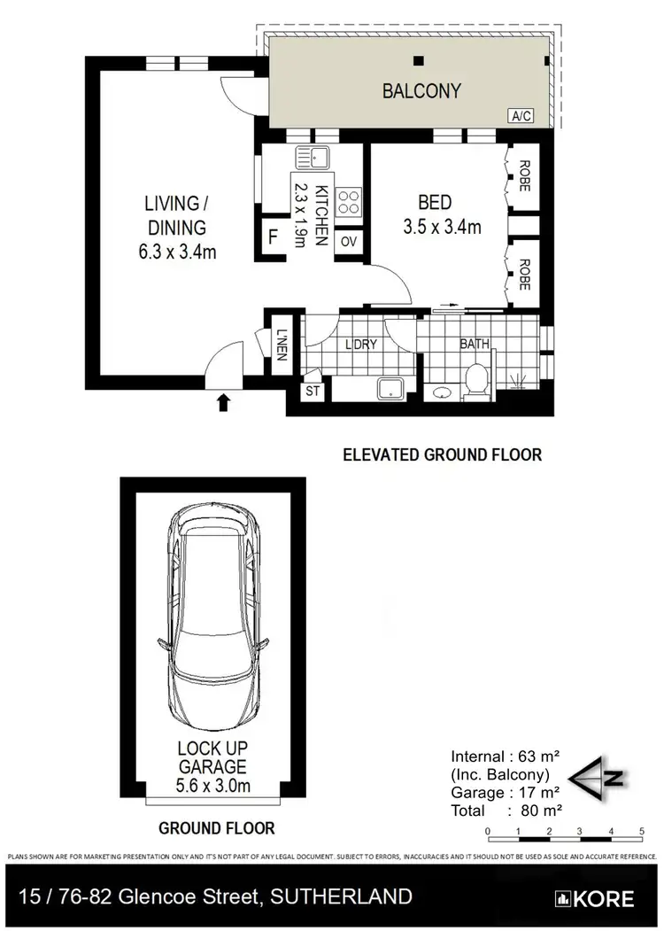 Floorplan of Homely apartment listing, 15/76-82 Glencoe Street, Sutherland NSW 2232