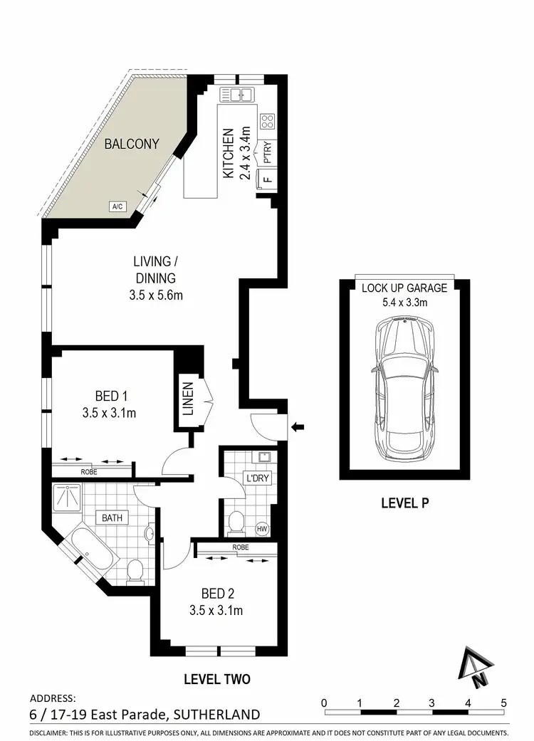 Floorplan of Homely apartment listing, 6/17-19 East Parade, Sutherland NSW 2232