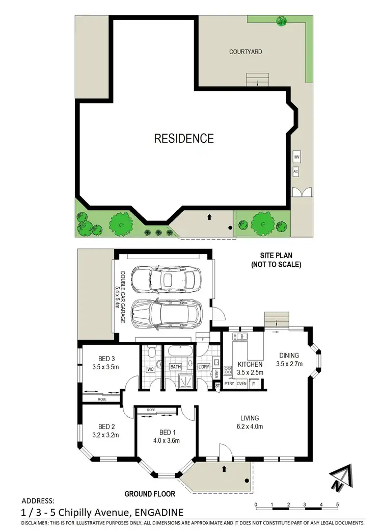 Floorplan of Homely villa listing, 1/3-5 Chipilly Avenue, Engadine NSW 2233